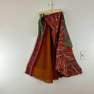 Reversible Maxi Wrap Skirt BINS912 Multiple thumbnail 2