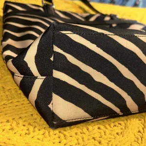 Coach Vintage Canvas Zebra Print Tote Shoulder Bag thumbnail 6