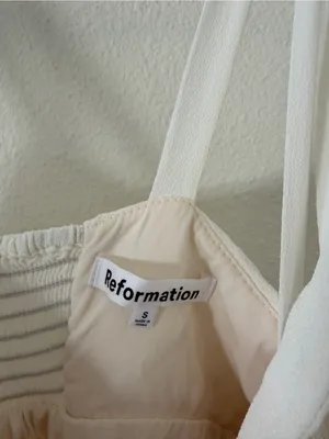 REFORMATION Avni Dress In White thumbnail 5