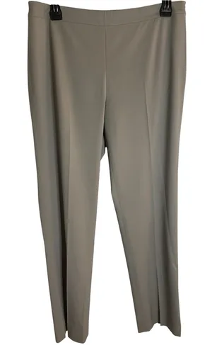 Lafayette 148 New York Taupe Straight-Leg Trousers Side Zipper Size 6 Bleecker thumbnail 1