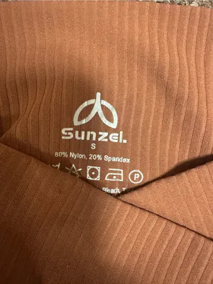 Sunzel Ribbed Flare Leggings – Light Brown Clay, Size S, NWOT thumbnail 5