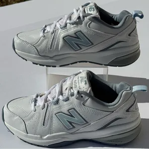 New Balance 608 V5 White Gray Walking Training Shoes Women’s Size 6.5 thumbnail 3