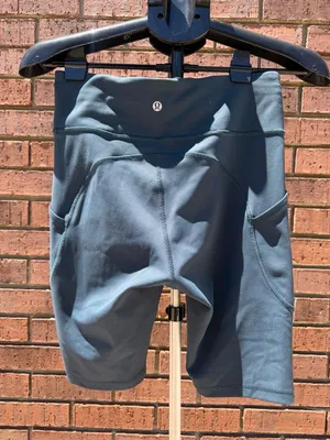 Lululemon Invigorate High-Rise Short 10" Iron Blue Size 8 LW7BEDS Biker Shorts thumbnail 2