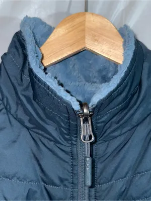 North Face Womens Insulated Reversible Jacket Sz Med Blue Warm Quilted Outerwear thumbnail 6