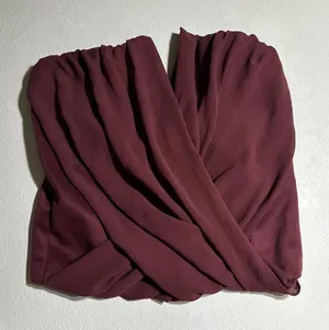 Charlotte Russe Strapless Twist Front Tube Top | Wine Red | Size M thumbnail 1