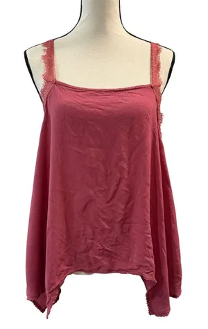 Free People Intimately Women’s Flowing Pink Camisole Size L thumbnail 1