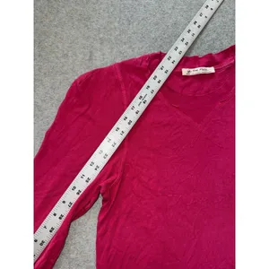 Free People We The Free Long Sleeve V Neck‎ Top Pink Size Medium thumbnail 6