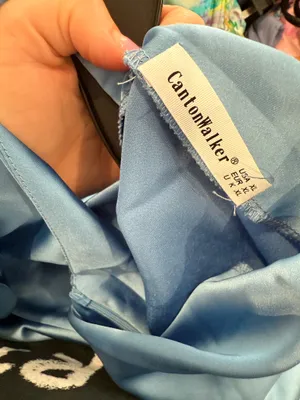Amazon Blue Flowy High Neck Dress thumbnail 3
