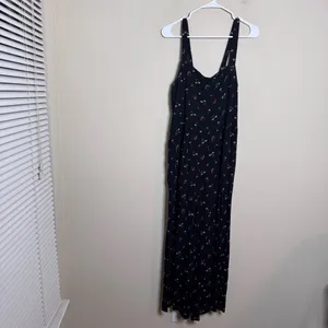 Madewell Smocked Crop Wide Leg Jumpsuit in Floral Toss thumbnail 2
