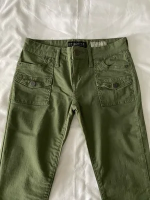 Olive Green Low Rise Cargo Jeggings thumbnail 2