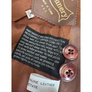 1970s The Tannery For Montgomery Ward Brown Leather Trench Coat M Long Coat thumbnail 10