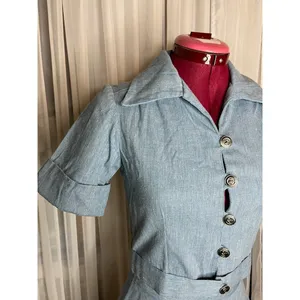 Skirt set swing skirt button up top Gray thumbnail 11