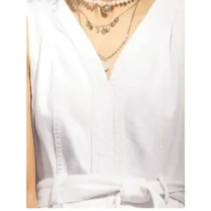 Sundance Poppy Denim Midi Dress Belted A-Line Pockets Boho, White, Size 12, NWOT thumbnail 3