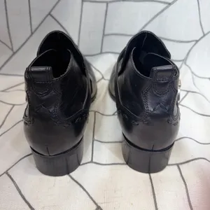 Roper Ankle Boots Womens Size 10 Black Leather Western Buckle‎ Strap Round thumbnail 3