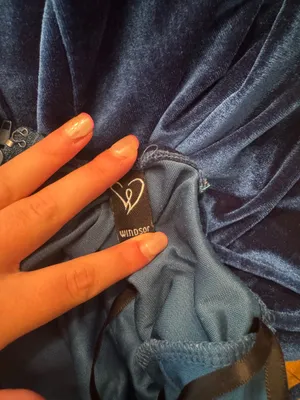 Blue Velvet Windsor Formal Dress thumbnail 4