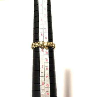 Gold tone heart ring thumbnail 3