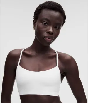 White Lululemon Flow Y Sports Bra thumbnail 1