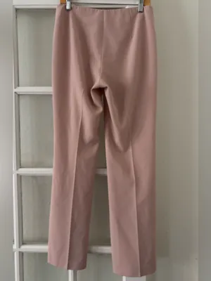 Margaret M Wide-Leg High-Rise Pants — Blush Pink thumbnail 3