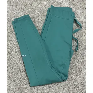 Alo Yoga Checkpoint 7/8 Leggings High Waist Drawstring Pockets Ocean Teal Sz XS thumbnail 9