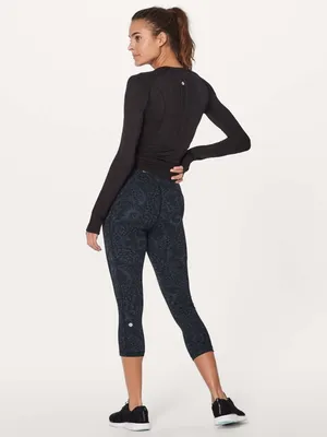 Lululemon Speed Up Crop 21" Nouveau Mach Blue Black Legging size 2 thumbnail 12