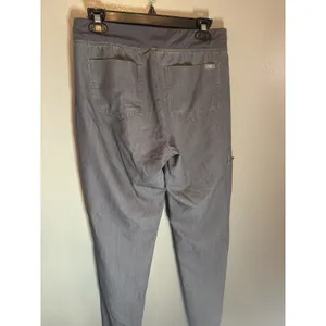 FIGS Zamora Jogger Scrub Pants Heather Charcoal Gray Womens Size‎ ST Teal String thumbnail 4