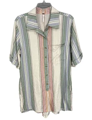 Free People Romper Women S Tea Combo New Stripe Chevron OB1939627 thumbnail 1
