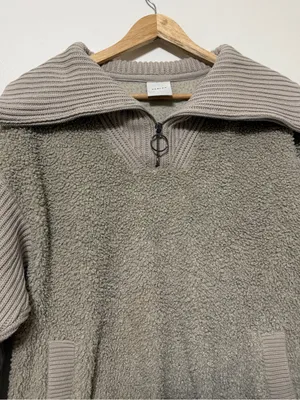 Varley Rogers Sweater Size Small Half Zip Sage Grey thumbnail 5