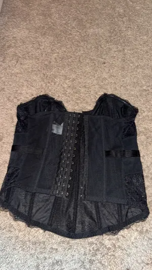 Forever 21 Black Strapless Corset Top thumbnail 2