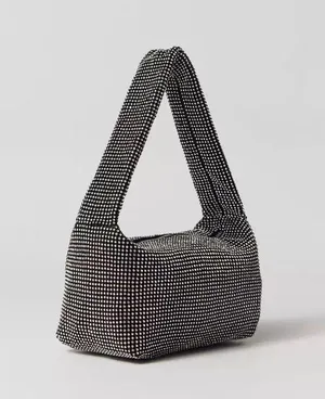 Urban Outfitters Silver Bianca Kimchi Blue Diamanté Baguette Shoulder Bag Purse thumbnail 4