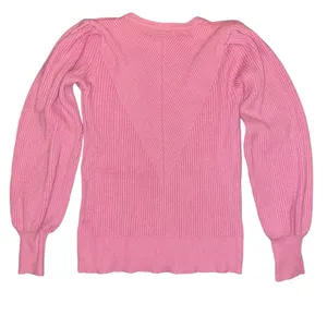 Vici Pink Bubble Over Ribbed Knit Sweater size Small thumbnail 3