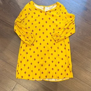 Women’s Old Navy Yellow Patterned Long Sleeve Shift Dress - Size XL C15-006 thumbnail 2