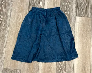 Forever 21 NWT! Sz XS Gorgeous Teal Blue Floral Layered Skirt thumbnail 8