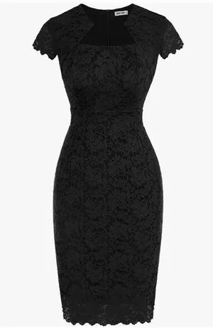 NEW Grace Karin 50s 60s Vintage Pencil Dress Barbiecore Cap Sleeve M thumbnail 1