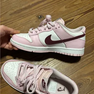 Nike Pink Foam and White Dunk Low Sneakers thumbnail 11