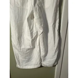 Old Navy Women's Sz Medium Petite Gauzy Wide Leg Pant Rope Tie Calla Lilly White thumbnail 8
