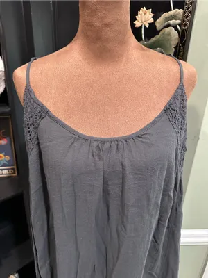 Aerie NWT Gray Crochet‑Detail Dress – Size Medium thumbnail 2