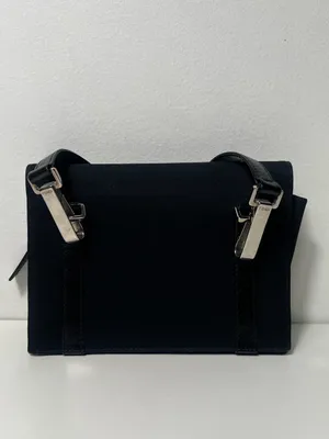 Fendi FF Logo Black Canvas Zucca Baguette Shoulder Flap Crossbody Bag Clutch thumbnail 11