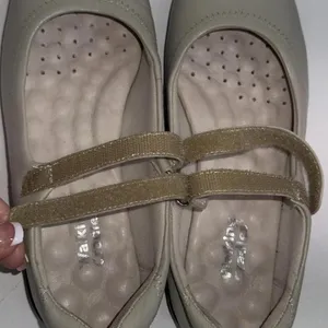 Walking Cradles Mary Jane Minimalist‎ Beige White Leather Cushioned Shoes 6.5N thumbnail 11