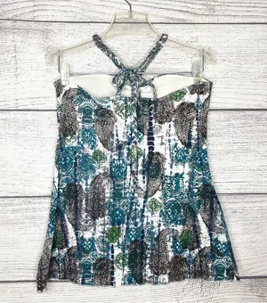 Self Esteem Bohemian Paisley Print Crochet Detail Halter Top Size Medium thumbnail 5