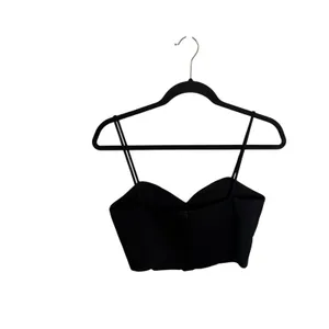 Zara Black Cropped Corset Top thumbnail 2