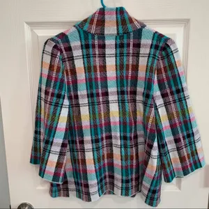 Anthropologie bright colorful soft blazer‎ jacket thumbnail 4