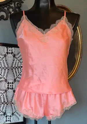 Victoria's Secret coral sleep outfit thumbnail 1