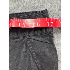 Disturbia Ceres Cotton Moth Broderie Hem Trousers Washed Black Wide Leg US 12 thumbnail 6