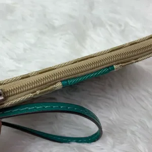 COACH Green Khaki Signature Canvas Wristlet thumbnail 5