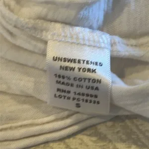 Unsweetened Women’s White with Black & Grey Skull New Yorker Tank Top - Size S thumbnail 6