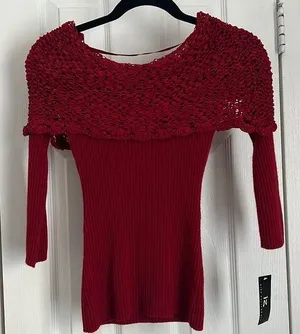 Iz Byer 🆕Red Sweater, Size Small thumbnail 1