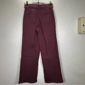 Women's Wide Leg Pants in‎ Burgundy thumbnail 2