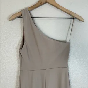 NEW Birdy Grey Kira Bridesmaid Dress With Slit In Chiffon Taupe size XS $105 thumbnail 10