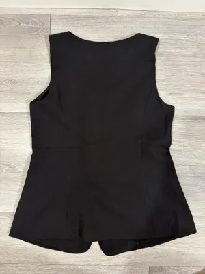 Cicy Bell Button Down Business Top Black thumbnail 3