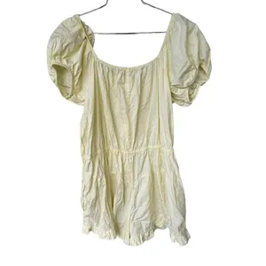Free People A Sight For Sore Eyes Romper light yellow XS thumbnail 3